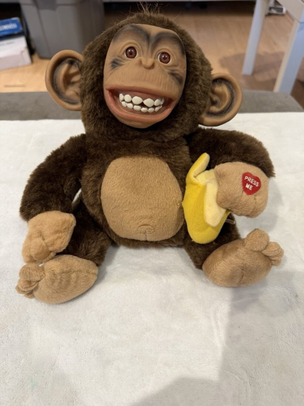 Just for Laughs Shaking and Laughing Monkey with Banana Stuffed Plush 9inch